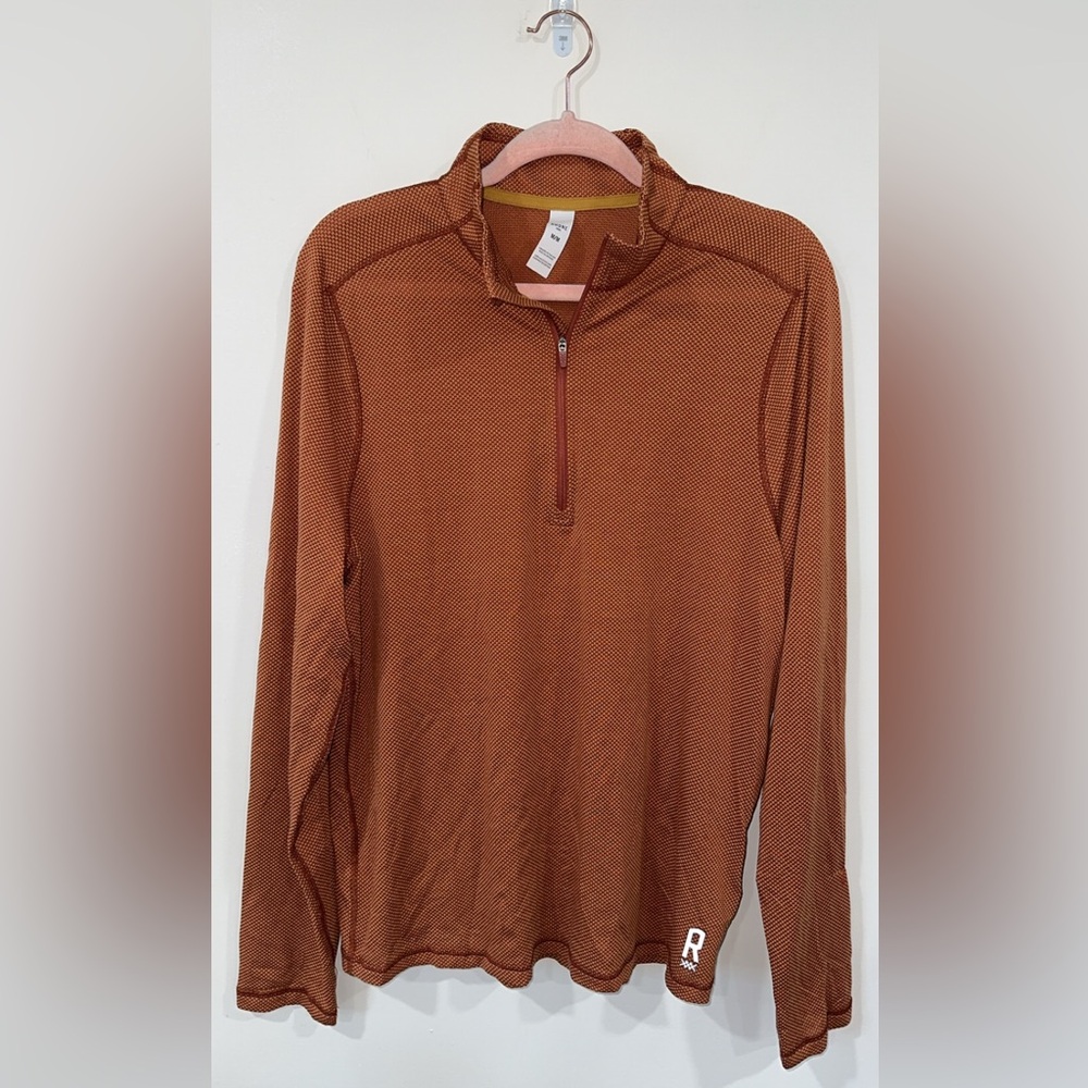 RHONE Men's Rust Zip-Up Sweater